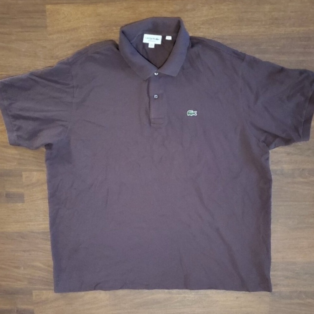 Lacoste Mens 4XL Classic Fit Brown Short Sleeve Polo Shirt